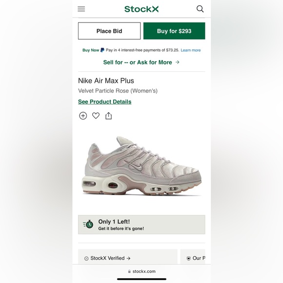 🌸🏃♀️ Nike Air Max Plus LX sneakers AH6788-600 Womens Shoes Size 7.5 - Picture 3 of 17